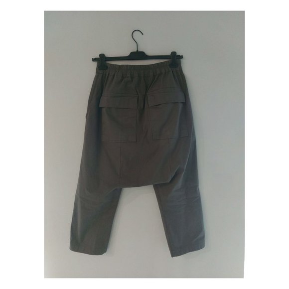 Rick Owens Taupe Drawstring Cropped Trousers Size 32 - Picture 5 of 7